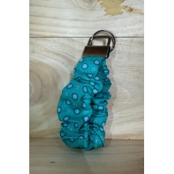PORTE CLES élastique turquoise