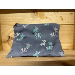 Pochette grise zèbres