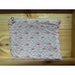 Pochette rose pois blancs...