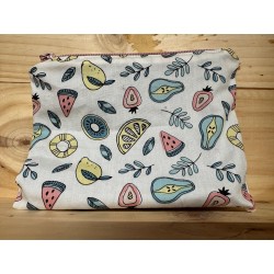 Pochette blanche fruits