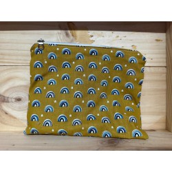 Pochette moutarde arcs-en-ciel