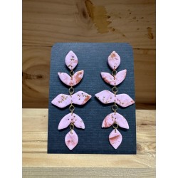 BOUCLES D'OREILLES roses...