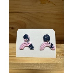 BOUCLES D'OREILLES roses...