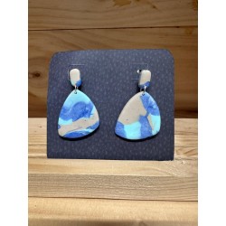 BOUCLES D'OREILLES beiges,...