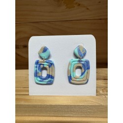 BOUCLES D'OREILLES beiges,...